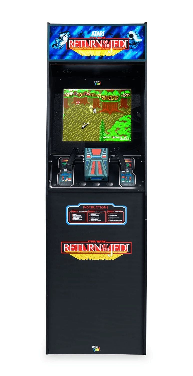 Basic Fun Atari Ultra Series Arcade Classics Cabinet for Home, Free Standing Game Machine with 3 Games V4518
