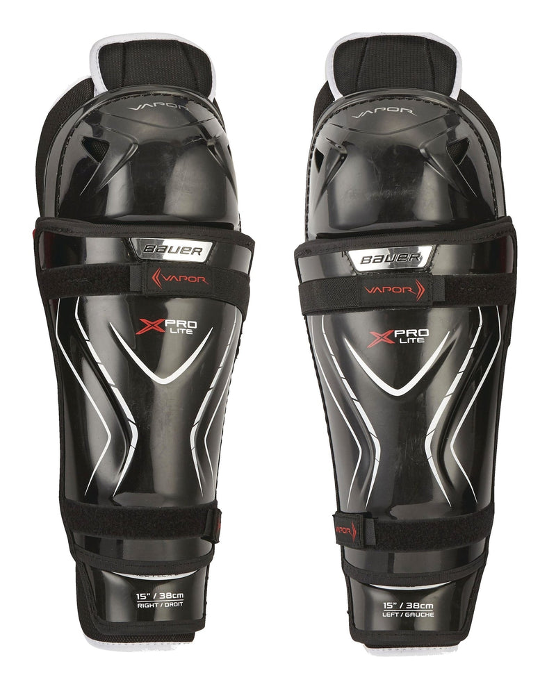 Vapor X Pro Lite Junior Hockey Shin Guards with Tapered Fit, Hyperlite HD Foam, Black R8740