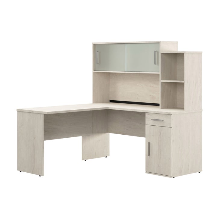Bestar Orford L-Shaped Desk with Hutch Y8163
