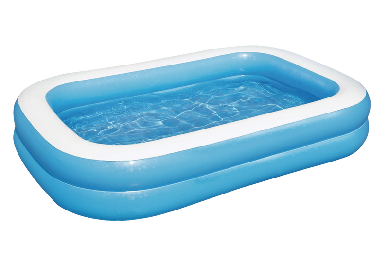 Rectangular Inflatable Family Wading Pool, 8.5-ft x 5.8-ft x 20-in C4277