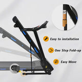 3.5HP Folding Treadmill with 15% Auto Incline 12 Preset Programs for Running Walking Exercise, 330LB Capacity, Double Running Board Shock...