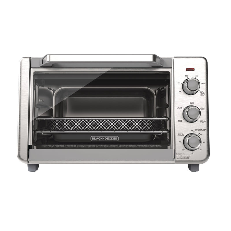 Crisp 'N bake 6-Slice Air Fryer Toaster Oven, Stainless Steel, 5 Cooking Functions Q5481