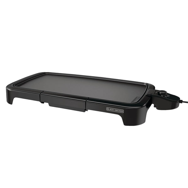 Family Sized Electric Griddle, Black, 20-in x 11-in U5427
