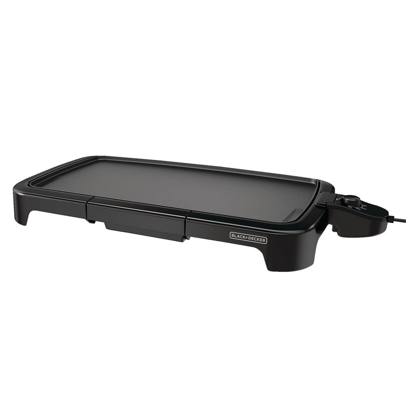 Family Sized Electric Griddle, Black, 20-in x 11-in U5427