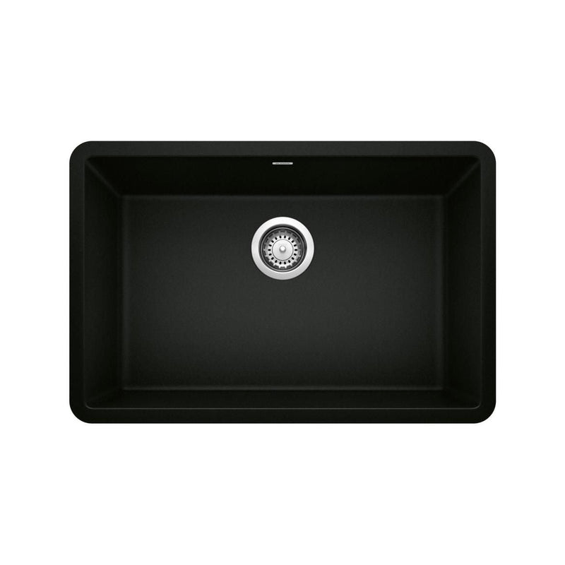 Precis 27-in Single Bowl Undermount Kitchen Sink, Coal Black P8369