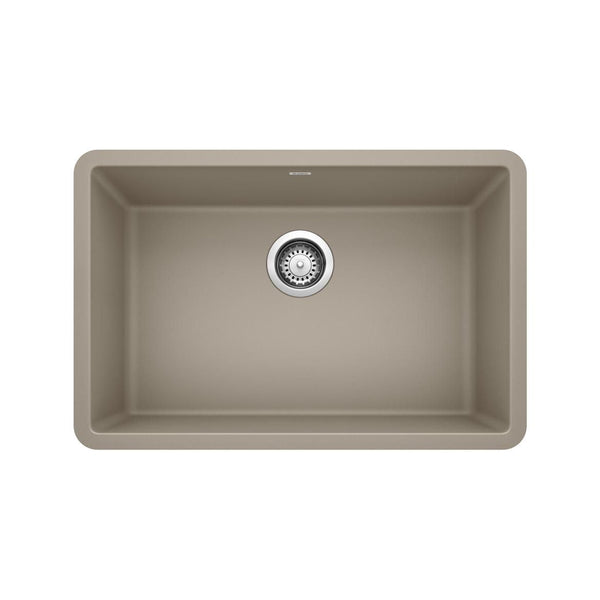 Precis 27-in Single Bowl Undermount Kitchen Sink, Truffle E3518
