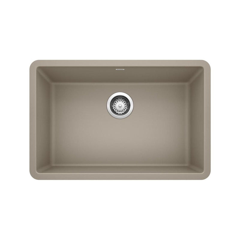 Precis 27-in Single Bowl Undermount Kitchen Sink, Truffle E3518
