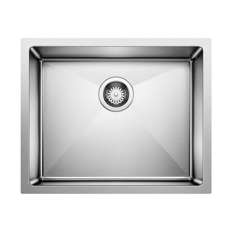 Quatrus R15 22-in Single Bowl Undermount Stainless Steel Kitchen Sink D2014