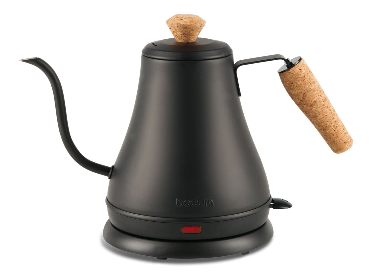 Electric Cordless Gooseneck Water Kettle with Auto Shut Off, Black, 0.8-L