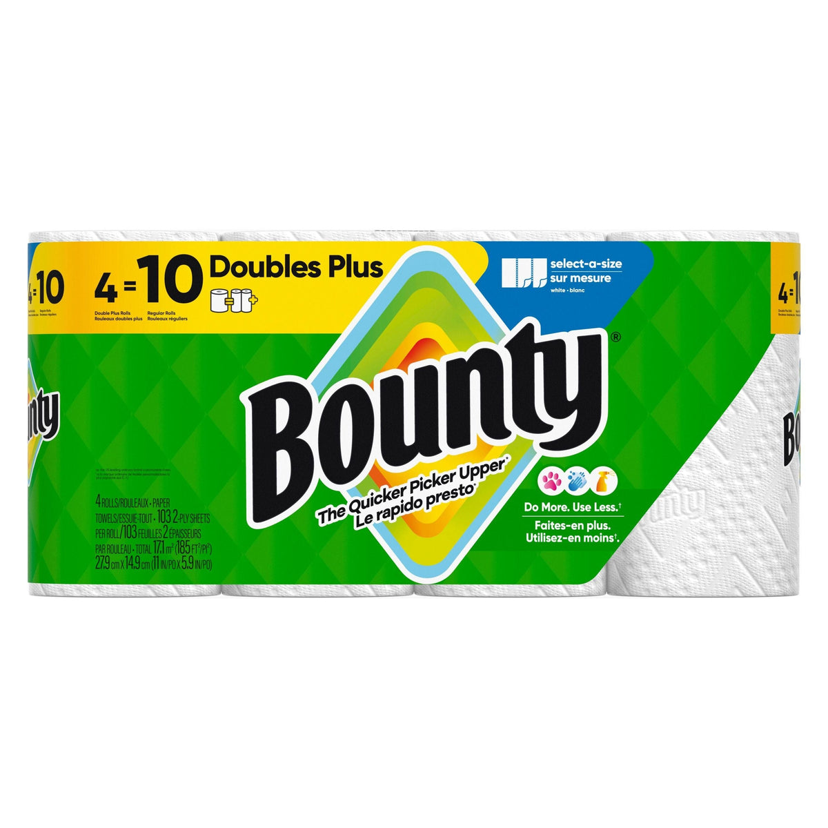 Select-A-Size Double Plus Roll Paper Towel, 2-ply, 4-pk