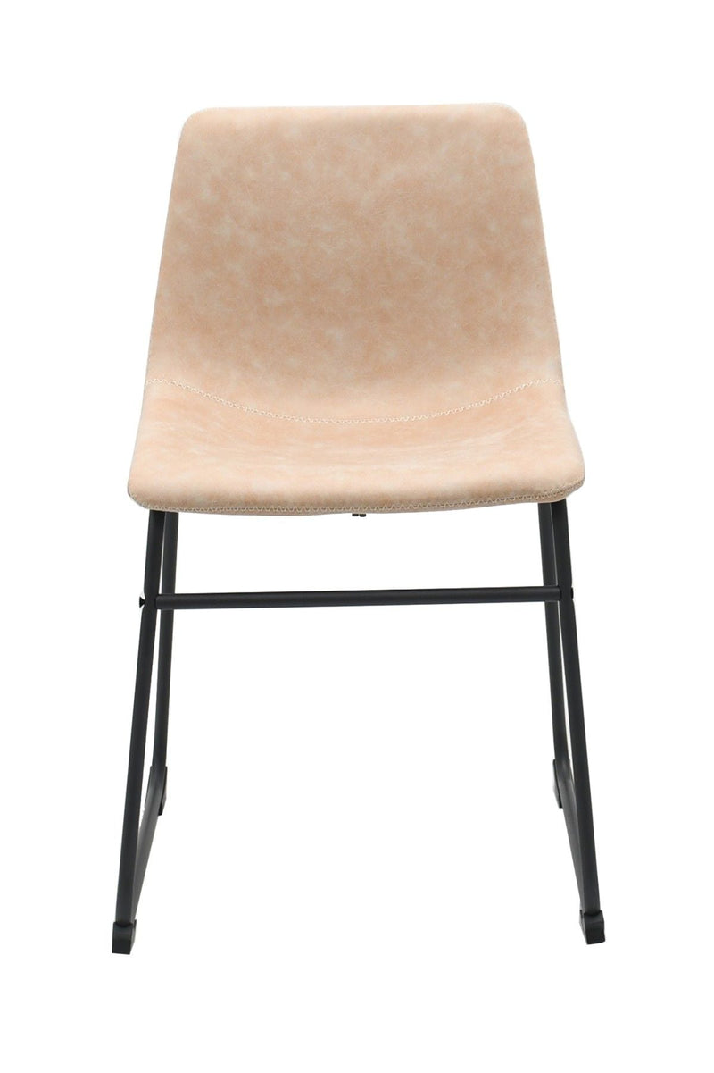 Rachel Vintage Beige Fabric Upholstered Dining Chair, 2-pc L0756