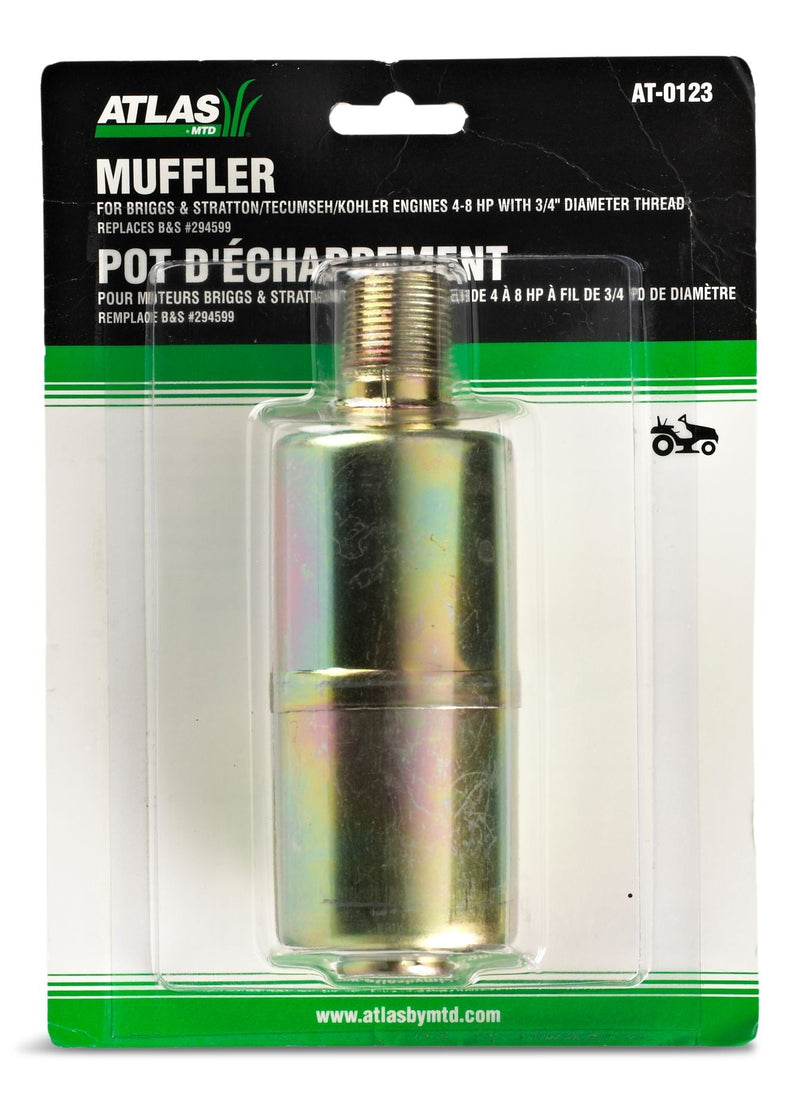 Lawn Mower 4-8 HP Engine Muffler, For Engines with 3/4" Thread I8816