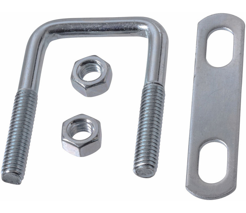 Square U Bolt, Carbon Steel, Zinc-Plated, 3 x 2-in O1120