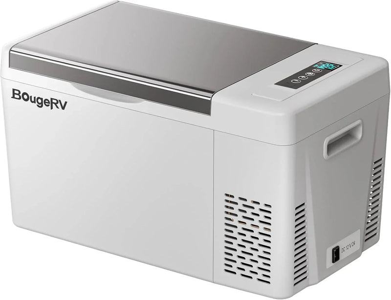 BougeRV 12 Volt Refrigerator 12V Car Fridge 23 Quart Portable Freezer Compressor Cooler 12/24V DC 110~240 Volt AC for Truck Van RV Camper SUV Travel Camping Road Trips Tailgating -7℉~50℉ K9647