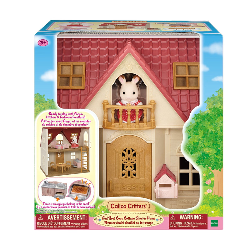 Calico Critters Red Roof Cozy Cottage Dollhouse Playset with Figure and Furniture Y9269