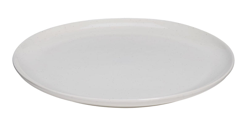 Bettina Glossy Stoneware Dinner Plate, 1-pc, White Speckle S4808