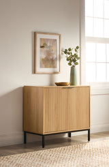 Byward Scallop Accent Cabinet Oak