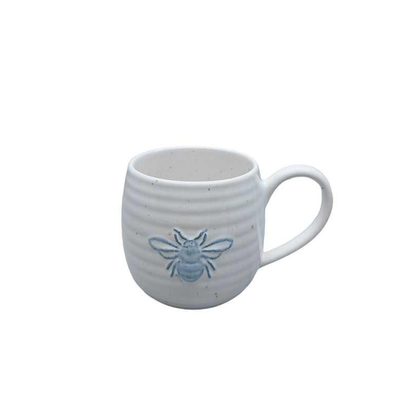Durable Stoneware Bee Mug, White, 14-oz S7826