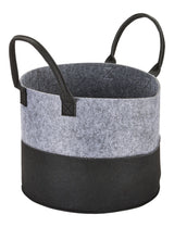 Jude Felt Organization/Storage Basket, Grey/Black