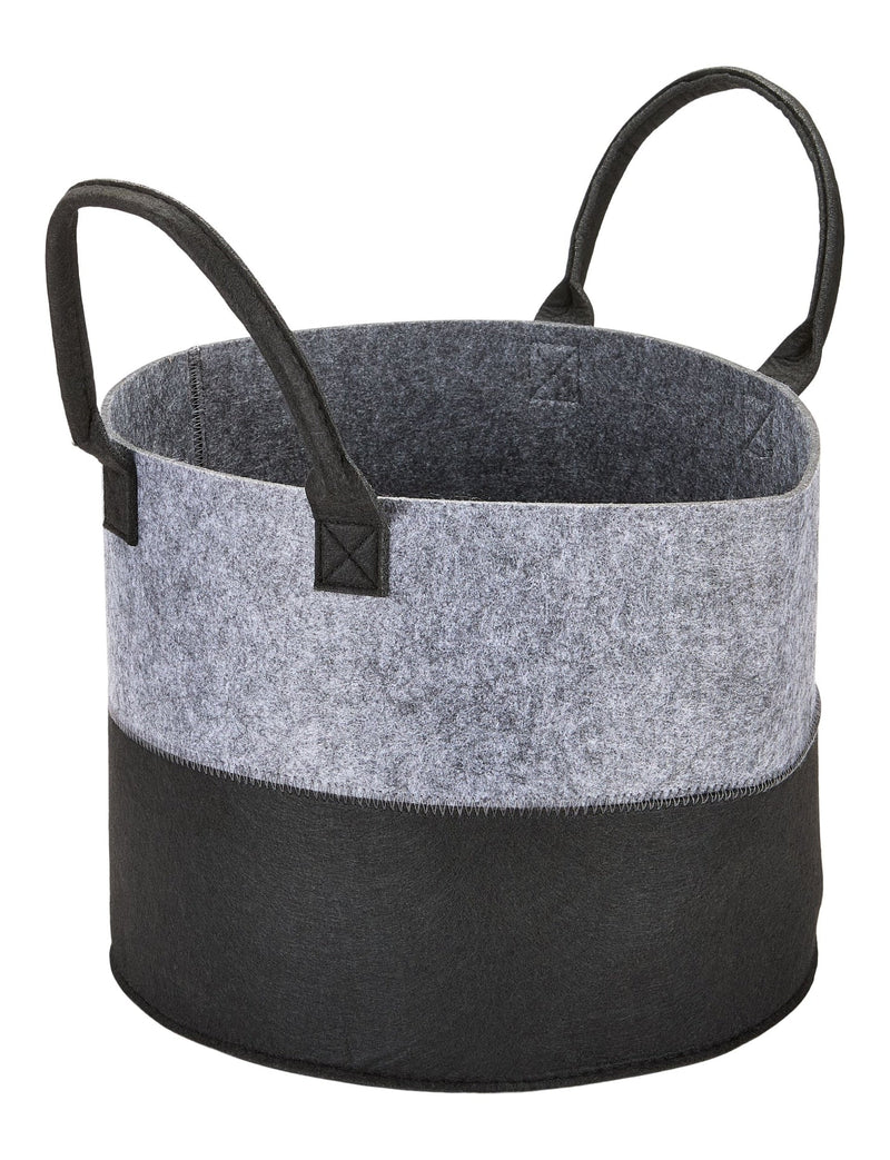 Jude Felt Organization/Storage Basket, Grey/Black T8495