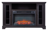 Kingwood Media Electric Fireplace TV Stand, 57-in, 1500W, Includes Remote Control, Brown