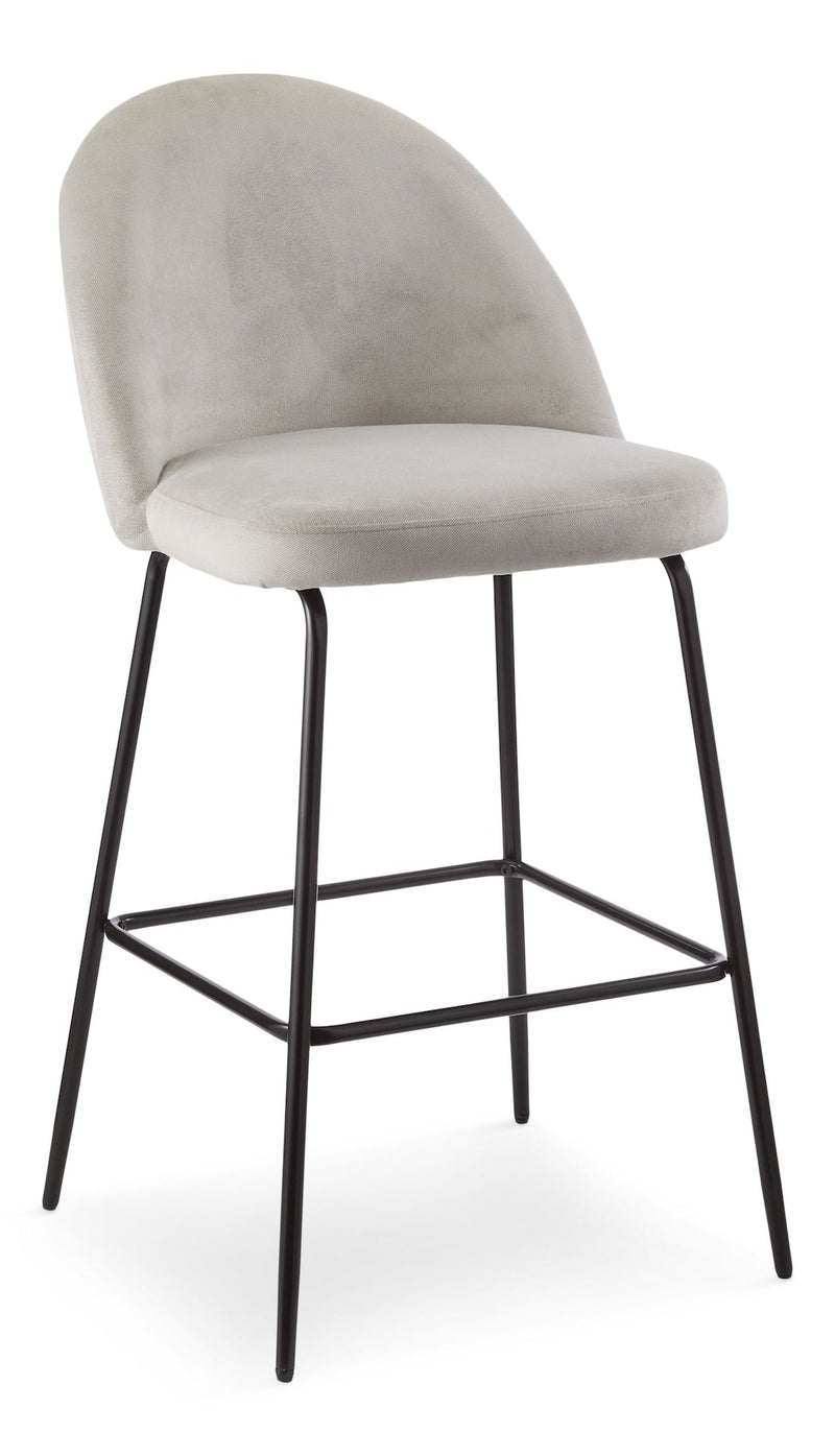 Koen Bar Elegant Counter Stool with Footrest, Grey R8473