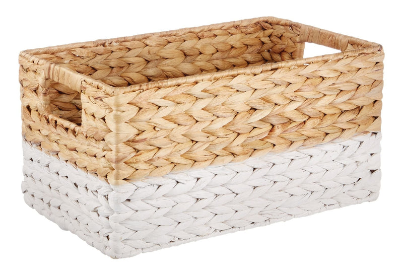 Lucy Rectangular Woven Natural Material Storage Basket, 13 x 8.6 x 7-in X7872