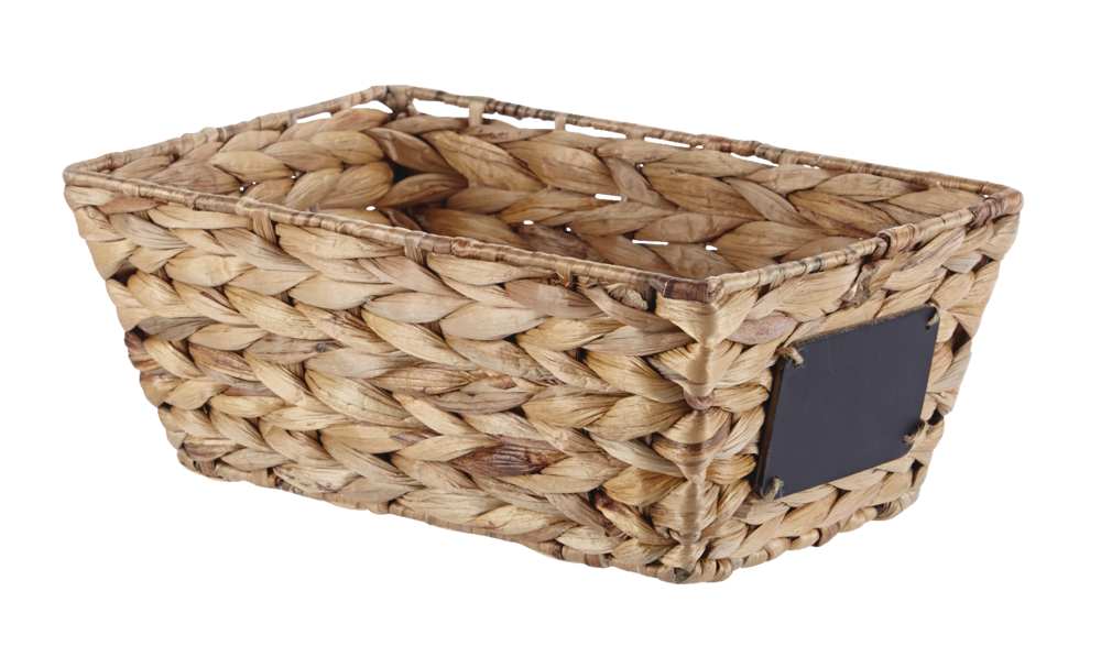 Meg Rectangular Hand Woven Storage Basket, 12 x 8 x 5.1-in