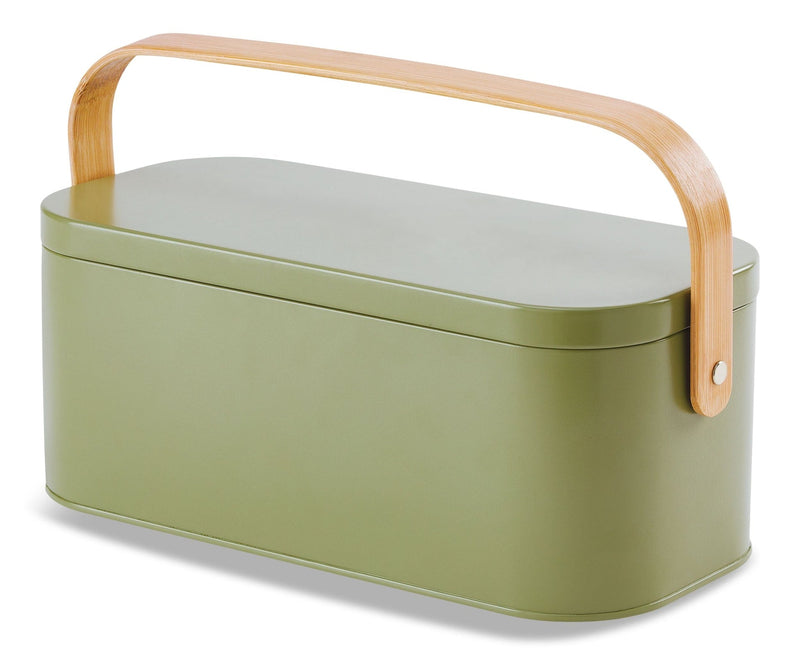 Metal Gardening Storage Container, Iron, Green I7636