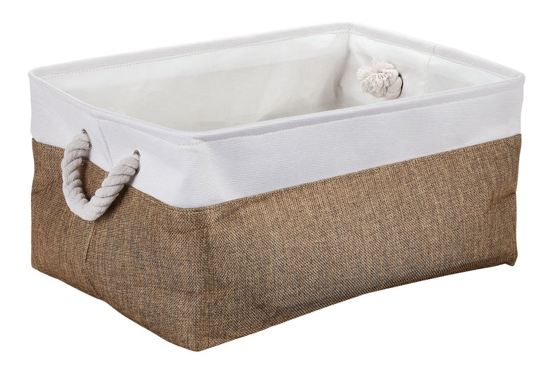 Olivia Two-Toned Fabric Square Storage Basket Y9768