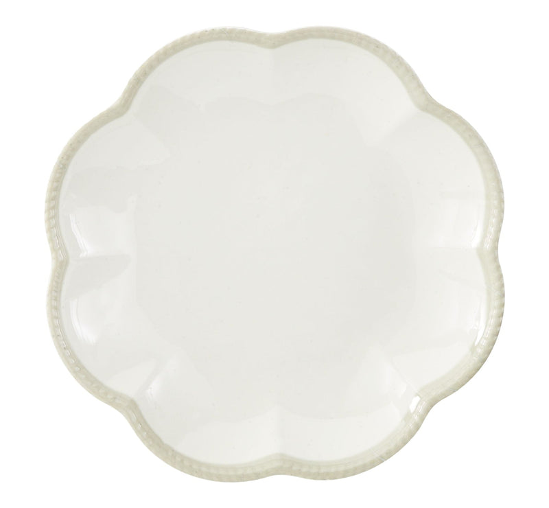 Scalloped Side Plate, BPA-free, Plastic, Ivory Colour J4733