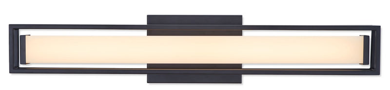 Slade 1-Light Integrated LED Vanity Light, Black, 24-in J9966