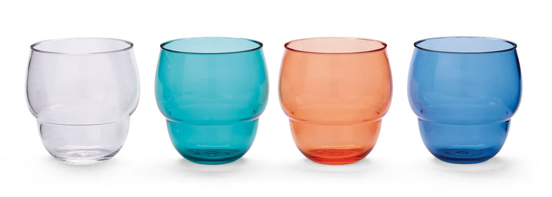 Stacking Bubble Glass Set, BPA Free, Dishwasher Safe, Stackable O4972
