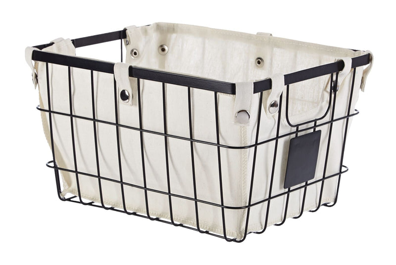 Wren Rectangular Wire & Fabric Basket, Assorted Sizes P8959
