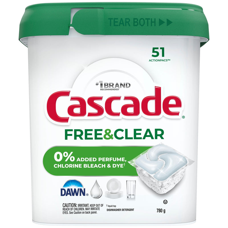 Free & Clear ActionPacs Dishwasher Detergent Pods, Unscented, 51-pk R5860