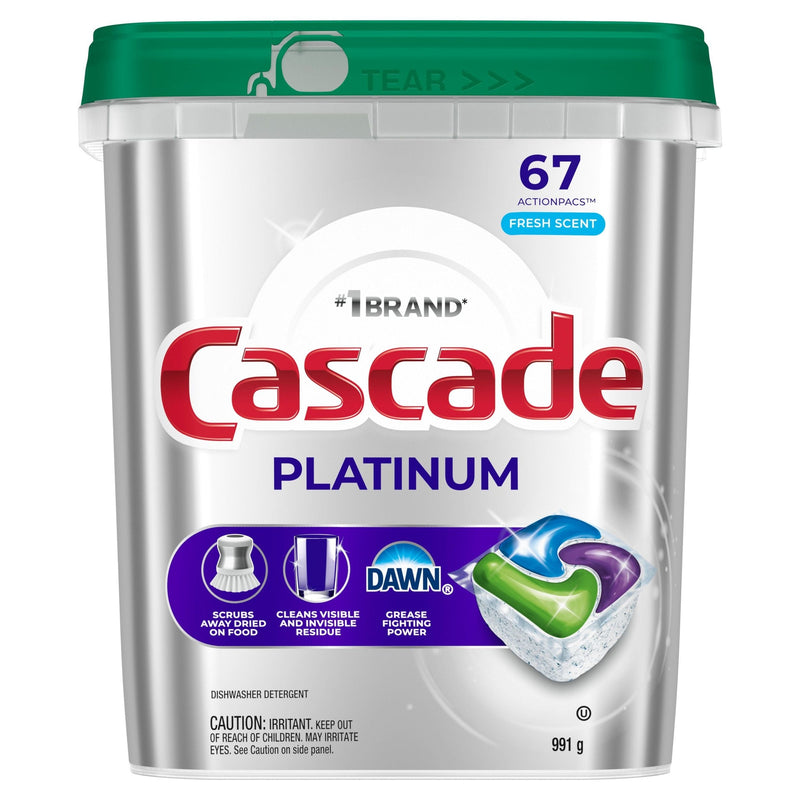 Platinum ActionPacs Dishwasher Detergent Pods, Fresh, 67 Count O8874