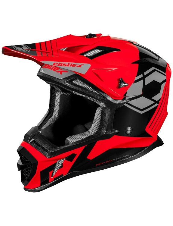 X CX200 Sector MX Helmet, Red B1839