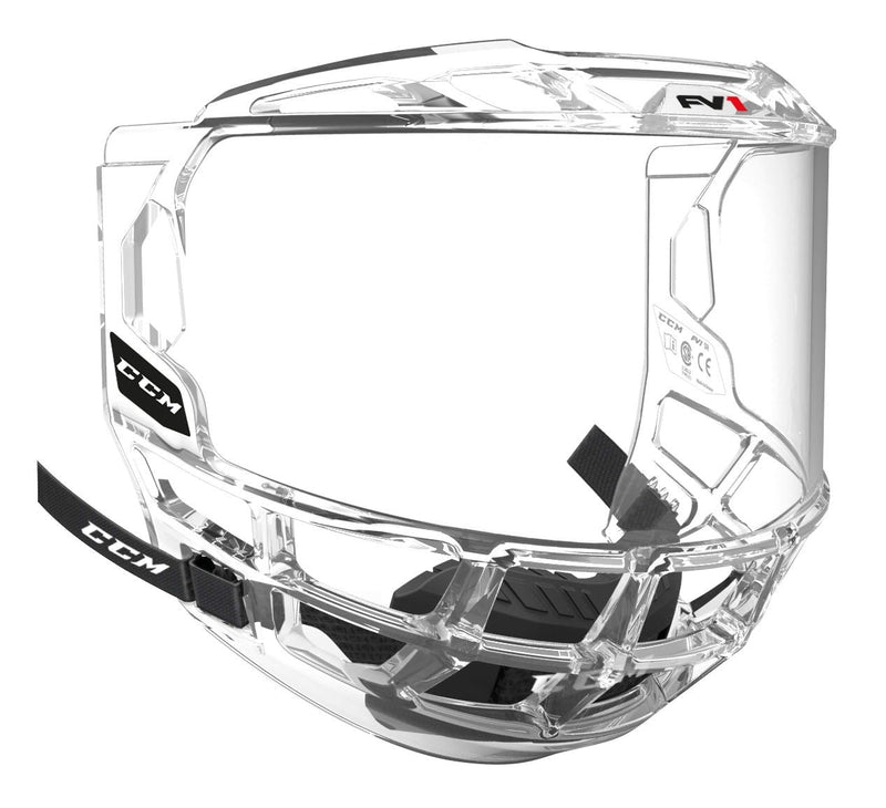FV1 Full Hockey Helmet Mask/Shield/Bubble, Junior, Clear L309