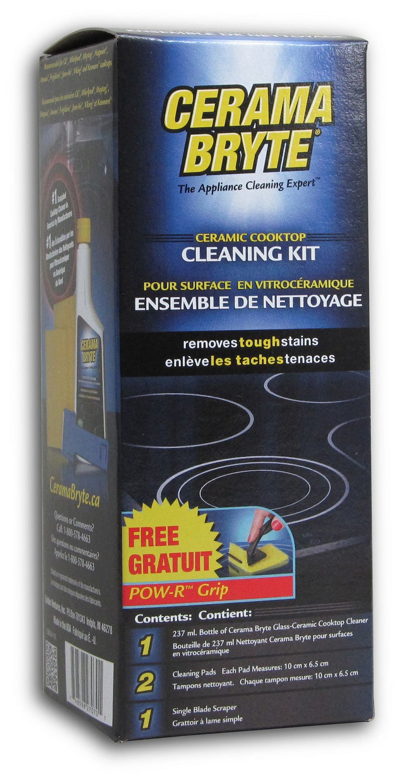 Ceramic Cooktop Cleaning Kit, 237-mL, Includes Cream Cleanser, 2 Pads and 1 Scraper N7960