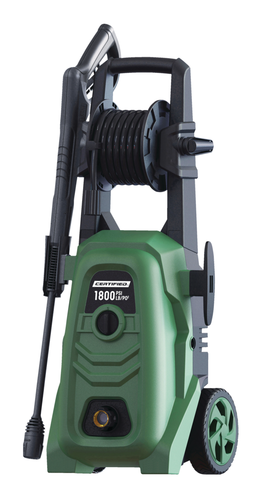 1800 PSI 1.4 GPM Corded Cold Water Wheeled Brushed Electric Pressure Washer with Foam Blaster W7911