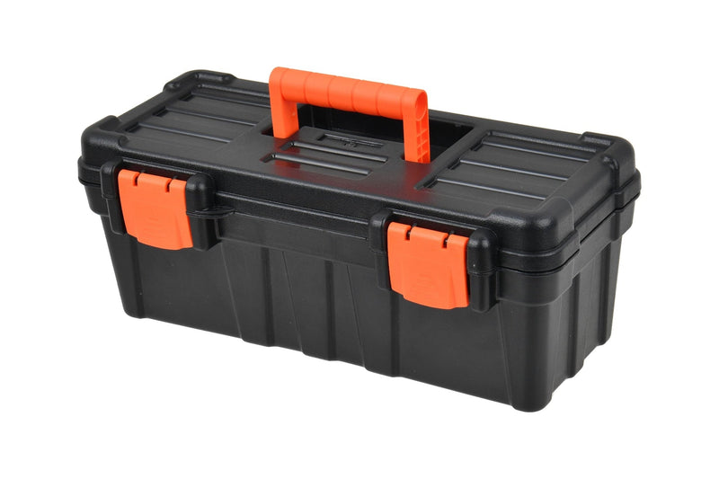 2.0 Sturdy Toolbox with Carry Tray, Black, 13-in Y9563