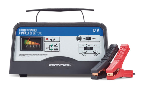 Battery Charger, Fully Automatic, 10/2-Amp, 12V, with 50-Amp Engine Start K9200