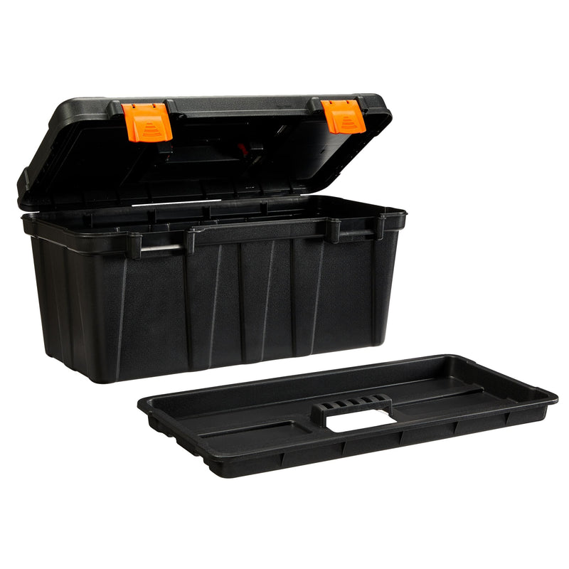 Portable Plastic Tool Box with Removable Tray, 20-in J5198