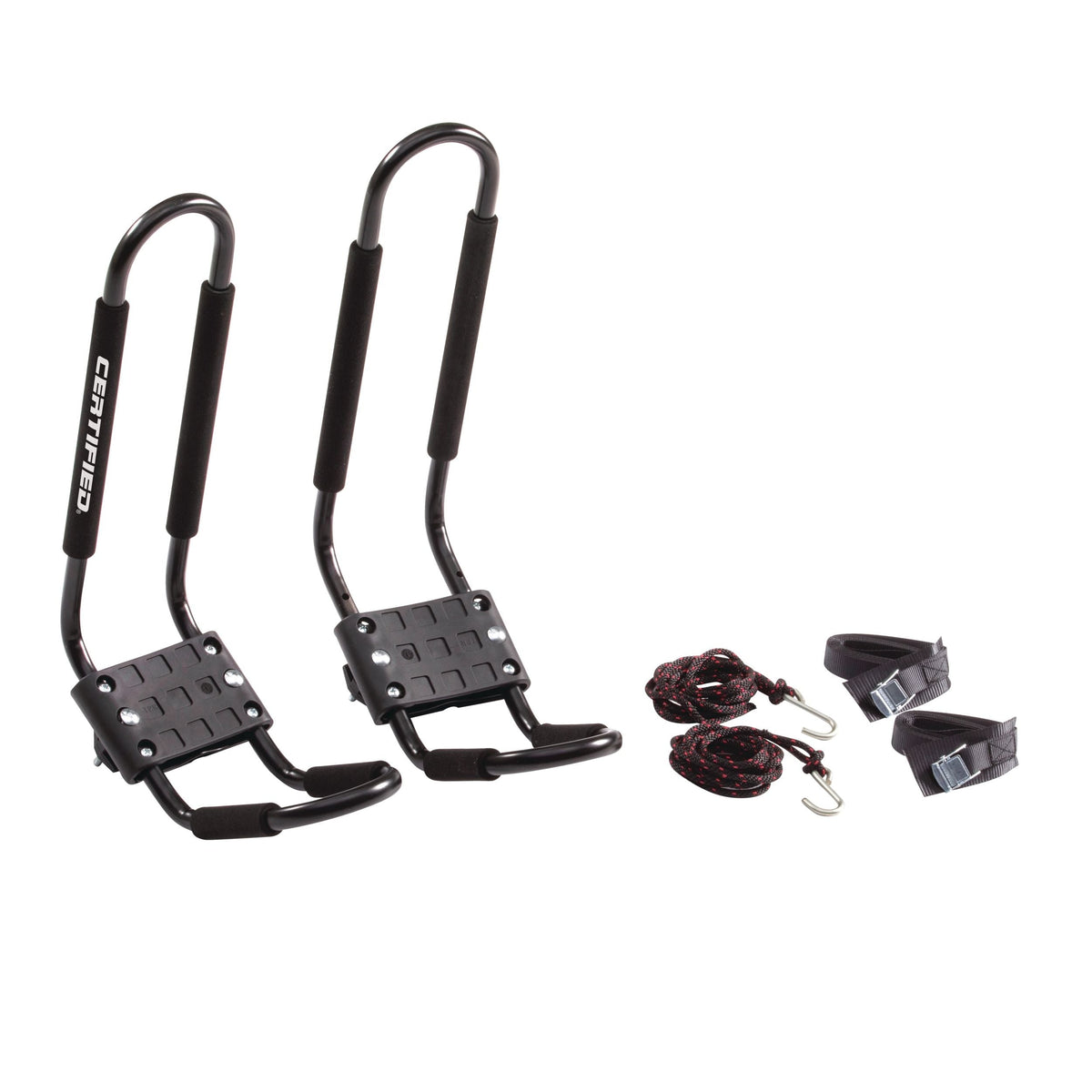Universal J-Rack Rooftop Mount Kayak Carrier, 2 Kayak Storage Capacity, Black