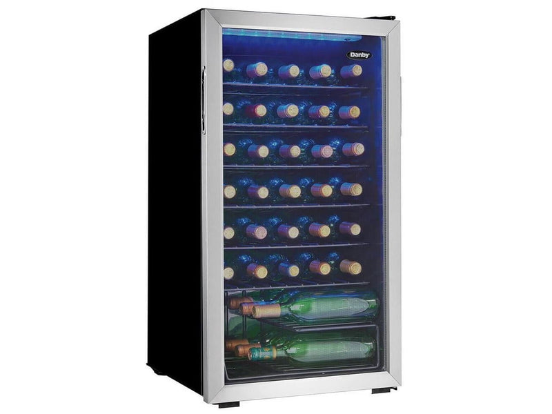 Danby 36 Bottle Free-Standing Wine Cooler in Stainless Steel (DWC036A1BSSDB-6) T7713