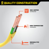 20A, 125V L5-30R Flat Design Generator Extension Cord, 25-ft