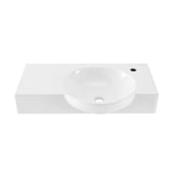 Right Side Faucet Wall-Mount Bathroom Sink, 30-in