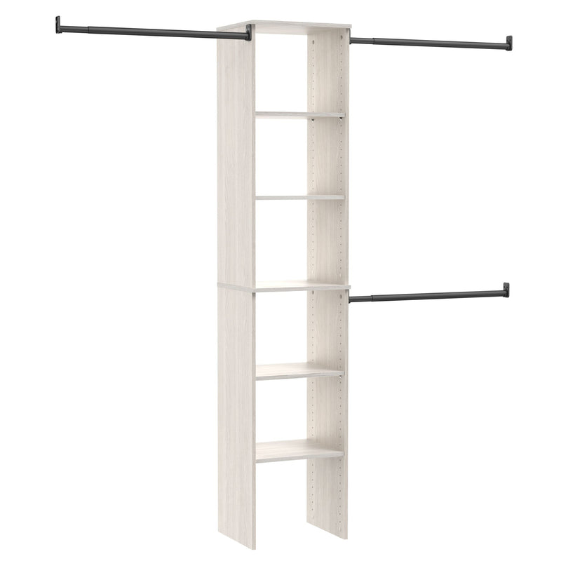 Suite Symphony Laminate Wood Tower Starter Kit with Rods, White Timber, 16-in W4515