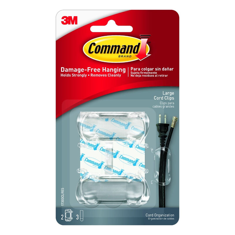 Clear Cord Clips, Clear L8277