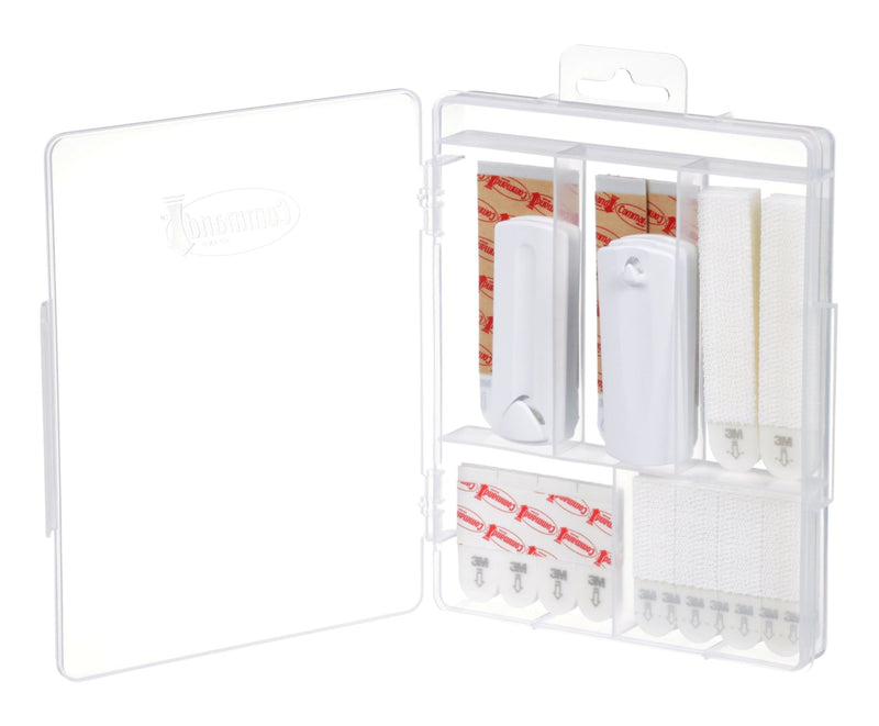 Picture Hanging Kit with Adhesive Strips, White, 50 Strips/Pack C9848